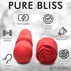 Bloomgasm Pleasure Rose Wand 10x W/ Rose Attachment - Adult Products