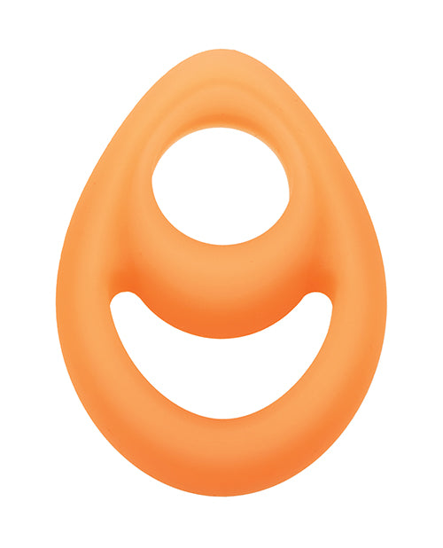 Alpha Liquid Silicone Glow in the Dark Teardrop Cock Ring - GreatEagleInc