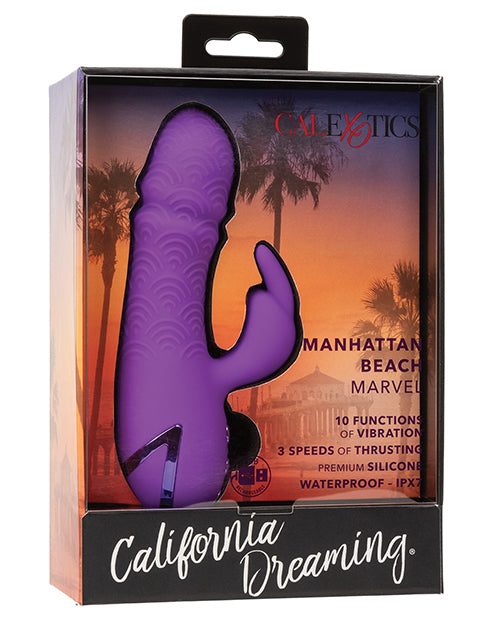 California Dreaming Manhattan Beach Marvel Dual Stimulation Vibe - Purple - GreatEagleInc