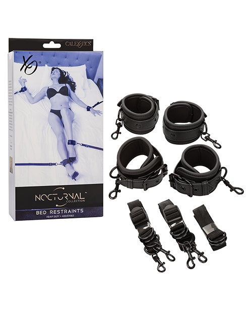 Nocturnal Collection Adjustable Bed Restraints - Black - GreatEagleInc