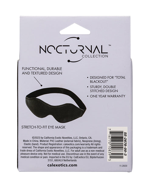 Nocturnal Collection Stretch to Fit Eye Mask - Black - GreatEagleInc