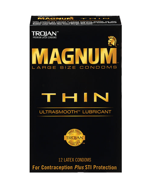 Trojan Magnum Thin Condom - Pack of 12 - GreatEagleInc