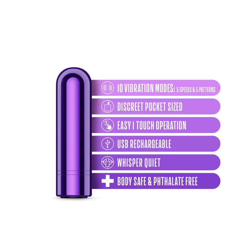 Kool Vibes - Rechargeable Mini Bullet - Grape - GreatEagleInc