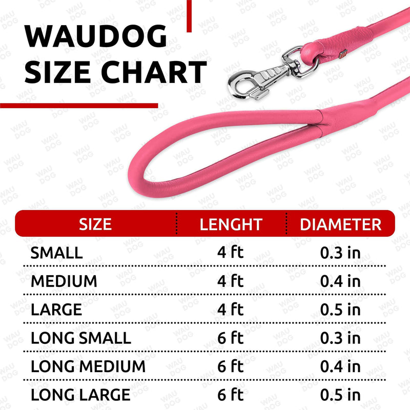 Rolled Leather Dog Leash 4Ft * 0.5 in for Small Medium and Large Dogs   Heavy Duty Leather Puppy Leash for Outdoor Walking…