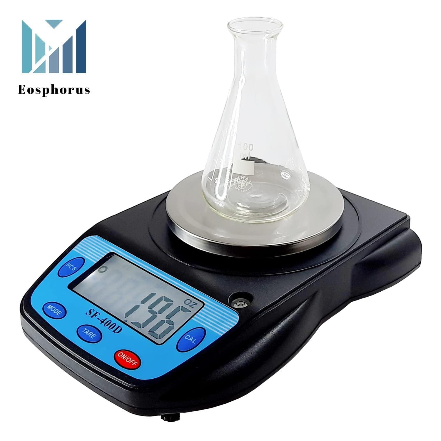 Ounce Carat and Gram Scale 0.01g Accuracy Electronic Scale Science Digital Scale Lab Balance LCD 600g Capacity USB Charger and AC DC Adapter Included