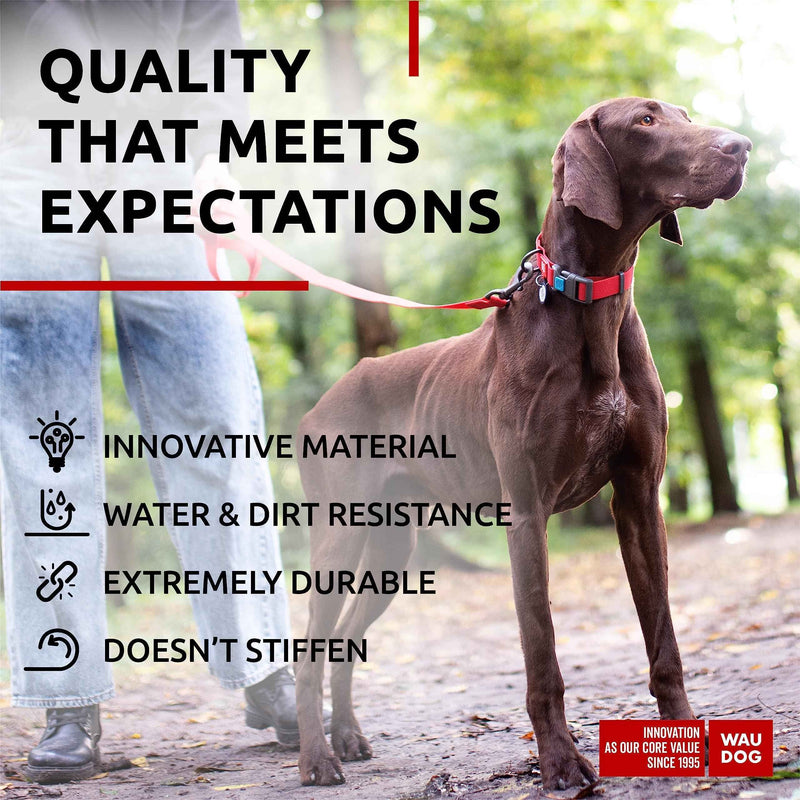 Waterproof Dog Collar   Adjustable Dog Collar for Large Dogs Small and Medium Dogs   Breakaway Dog Collar Waterproof with Plastic Buckle and QR Dog Tag   Boy & Girl Dog Collars (Red)