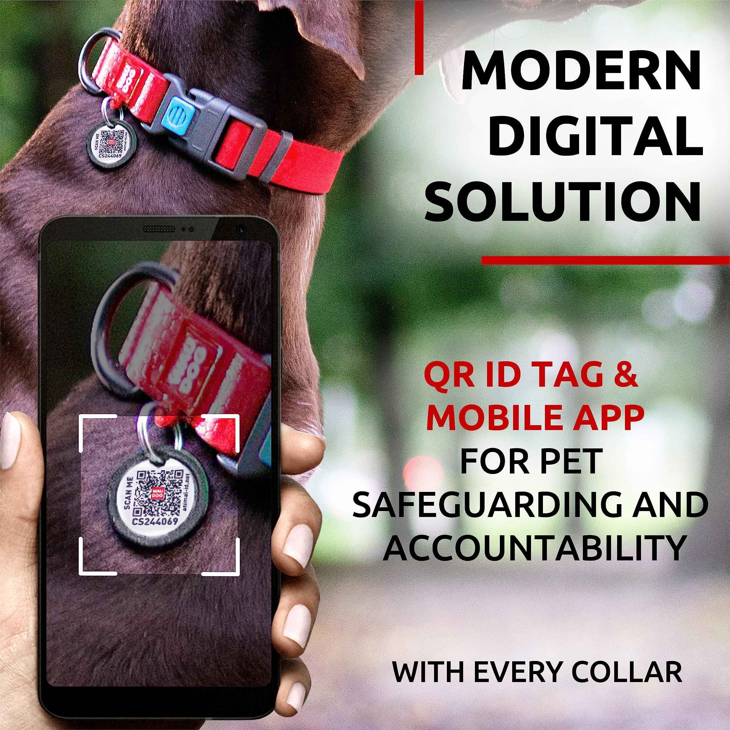 Waterproof Dog Collar   Adjustable Dog Collar for Large Dogs Small and Medium Dogs   Breakaway Dog Collar Waterproof with Plastic Buckle and QR Dog Tag   Boy & Girl Dog Collars (Red)