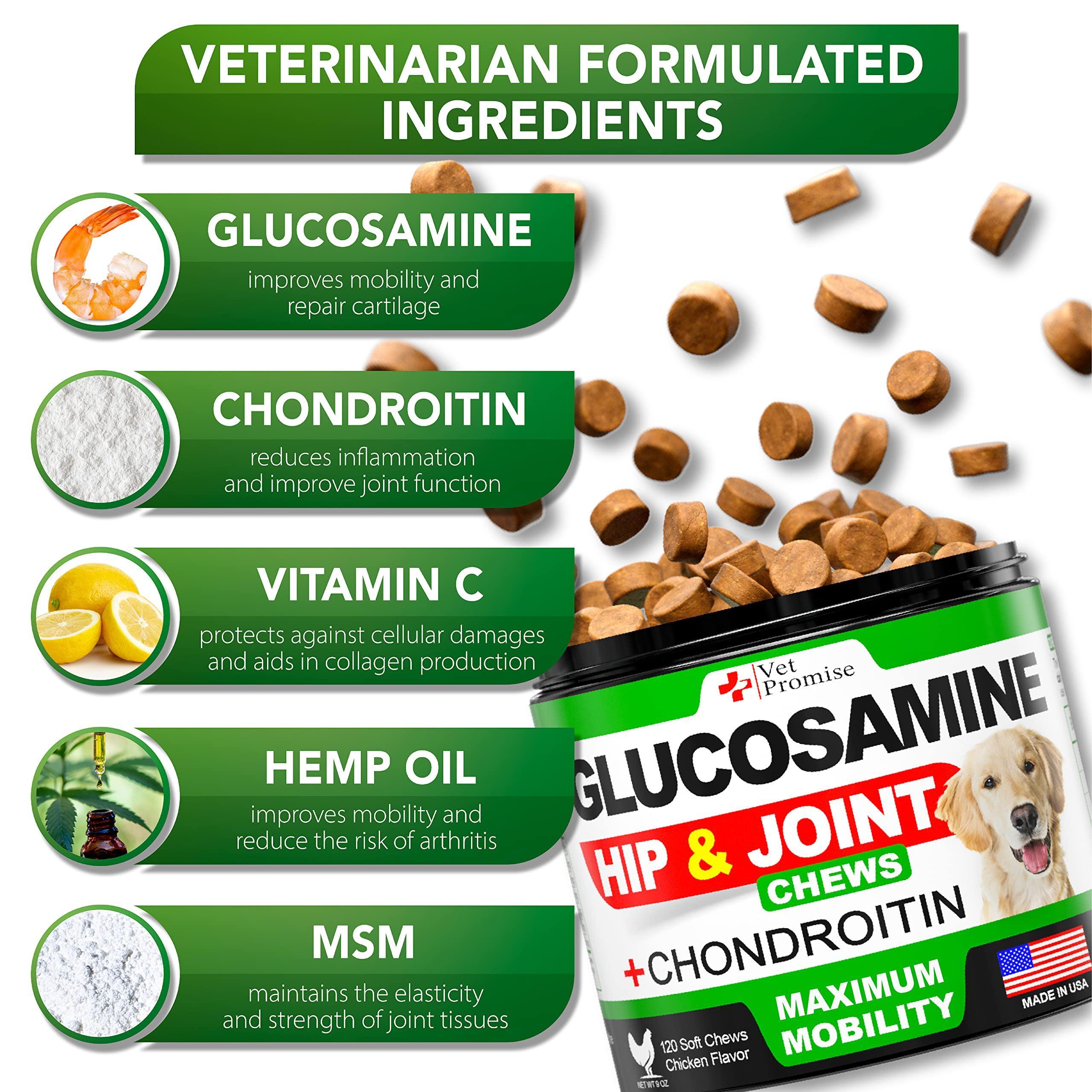 Glucosamine for Dogs   Hip and Joint Supplement for Dogs   Glucosamine Chondroitin for Dogs   Dog Joint Pain Relief Treats…