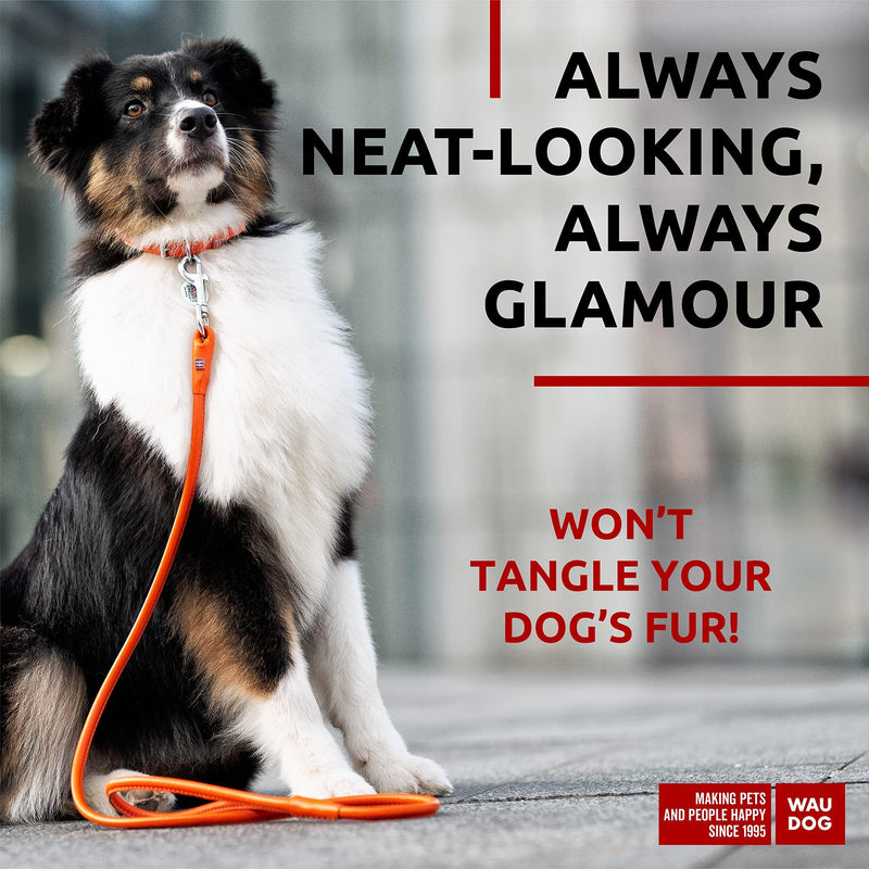 Rolled Leather Dog Leash 4Ft * 0.5 in for Small Medium and Large Dogs Heavy Duty Leather Puppy Leash for Outdoor Walking Running Training Strong Dog Leashes for Large Breed Dogs (Orange)