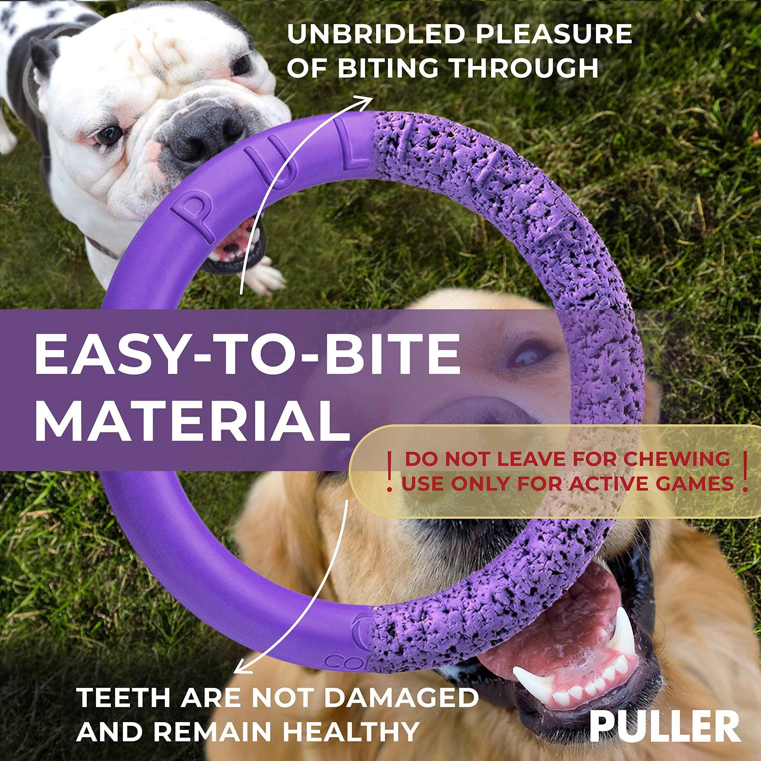 Puller Outdoor Dog Ring Toys   Dog Fetch Toy & Tug of War Dog Toy for Small Medium Large Dogs   Dog Ball & Soft Dog Frisbee Alt   Outside Dog Yard Toys   Big Dog Pull Toy   Best Dog Exercise Equipment