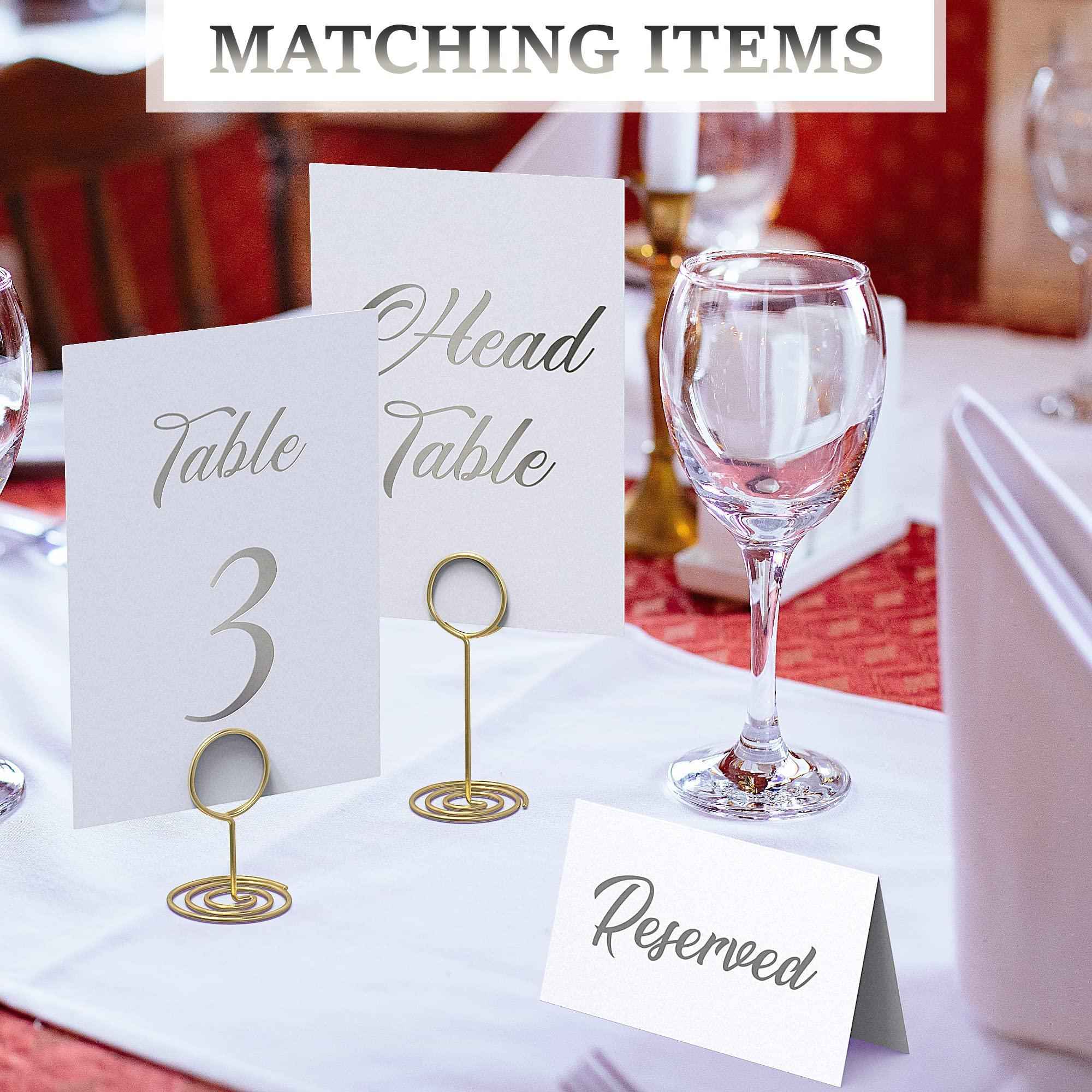 Silver Table Numbers 1 30 for Wedding Reception   Silver Foil Table Number Cards 4x6 in with Head & Gift Table   Restaurant Table Numbers   Wedding Numbers for Tables Card Stock Wedding Table Numbers