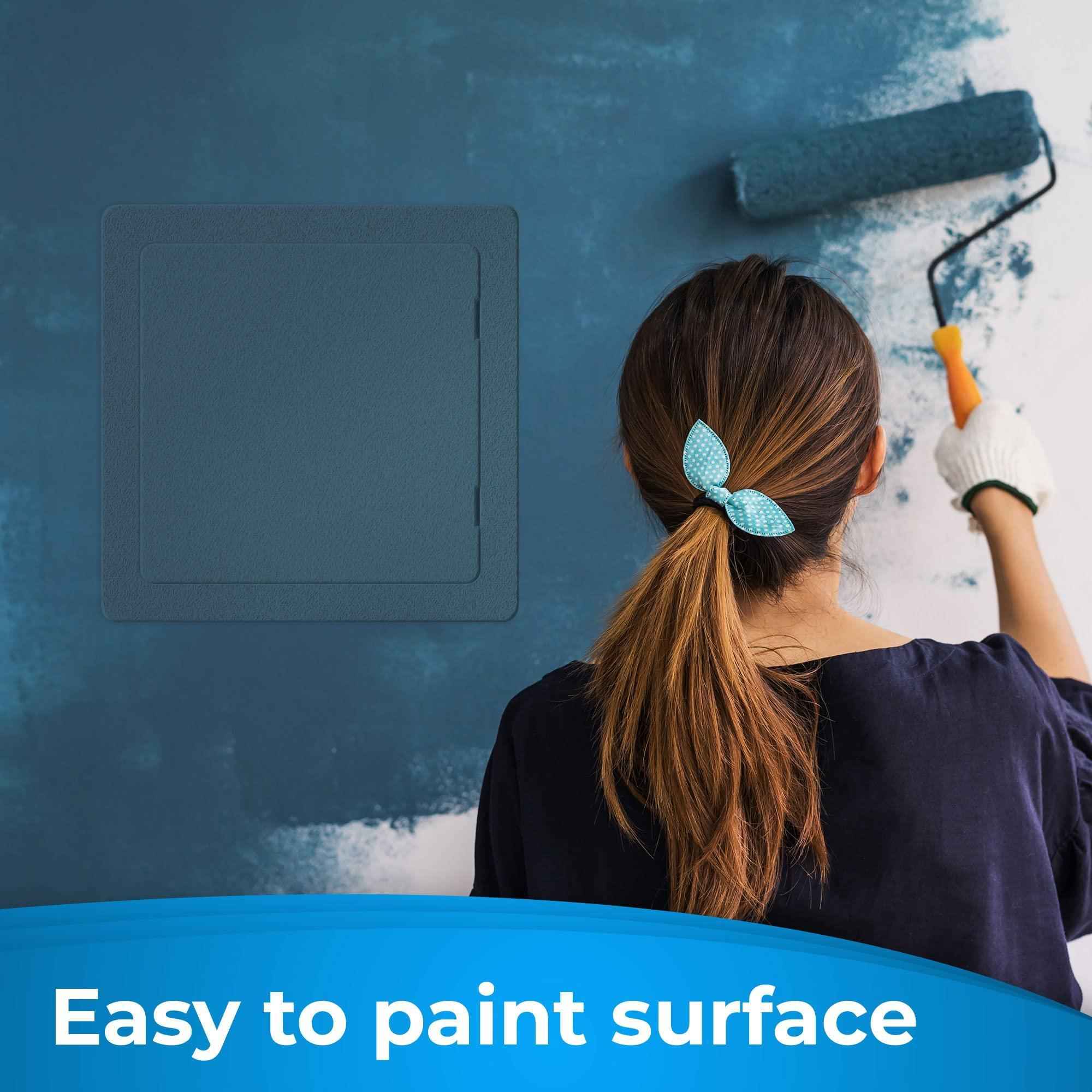 Access Panel for Drywall   14 x 14 inch   Wall Hole Cover   Access Door   Plumbing Access Panel for Drywall   Heavy Durable Plastic White