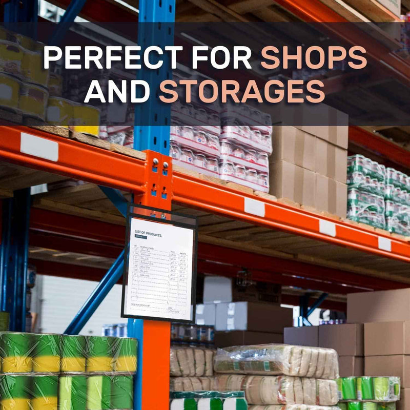 5 Pack Job Ticket Holders 8.5x11 Dry Erase Shop Holder Order Pockets Vinyl Clear Black Sleeves Tickets Folders Jackets