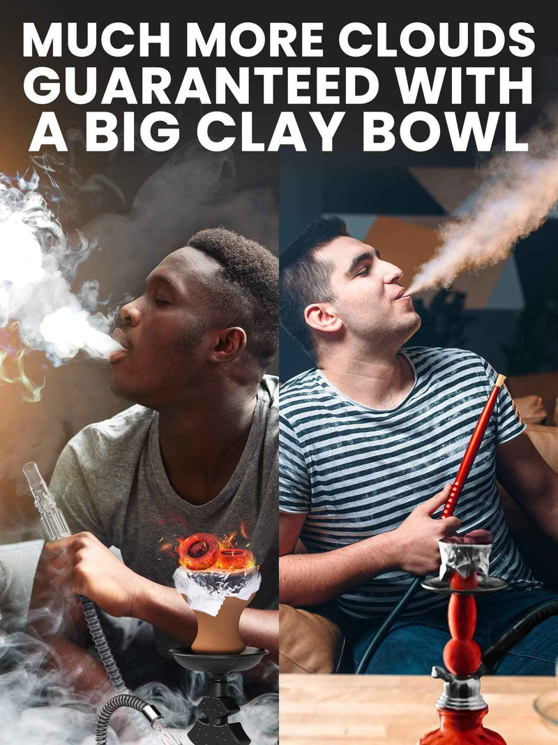 Hookah Set 2 Hose Hookah – LilOne 12” Black Mini Hookah 2 Hose Hookah Set with 50x Foil Hookah Bowl 10x Tips 2x Mouthpiece 2x Hookah Hose Tongs Portable Hookah set with everything Hookah Kit