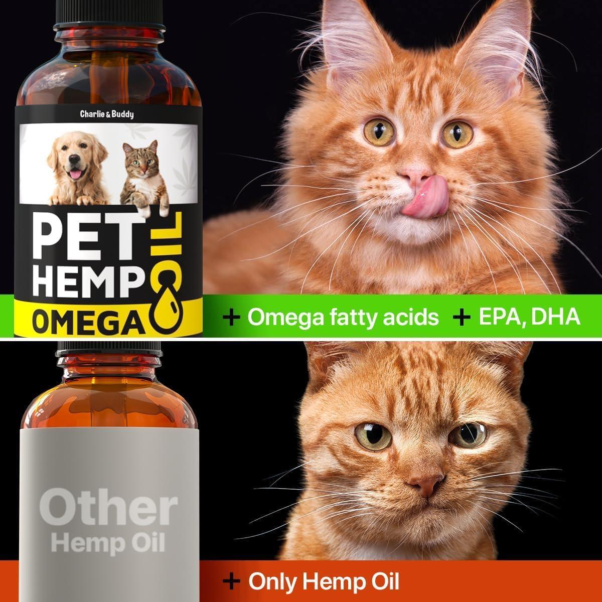 Charlie&Buddy Hеmp and Salmon Oil for Dogs Skin and Coat Hеalth   3 6 9 Omega Pet Hеmp Oil for Dogs and Cats Rich in…