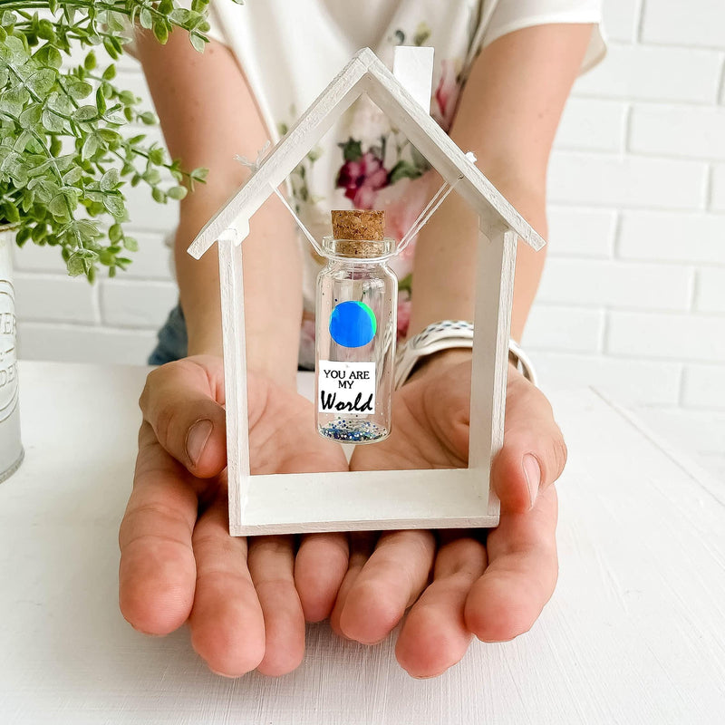 Cute Girlfriend and Boyfriend Gifts Personalized Anniversary Present for Her Him Custom Birthday Gift Idea for Women Men (You Are My World in Wooden Frame)