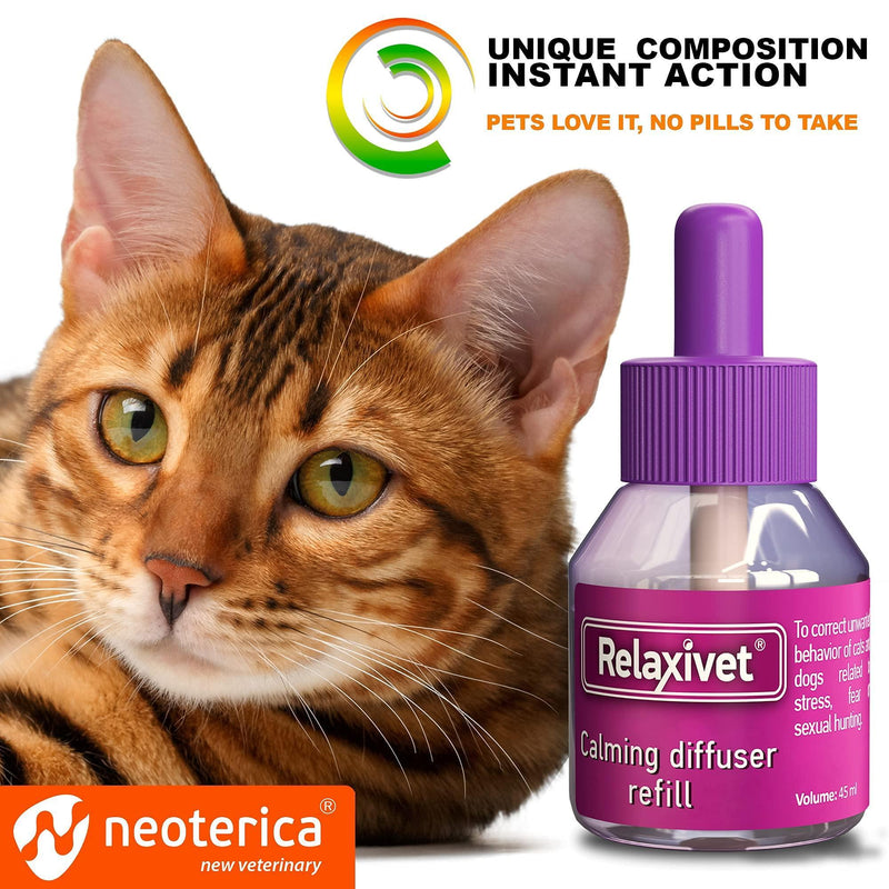 Calming Cat Diffuser Refill & Anti Anxiety Pet Products   Feline Calm Pheromones & Cats Comfort   Stress Relief with New…