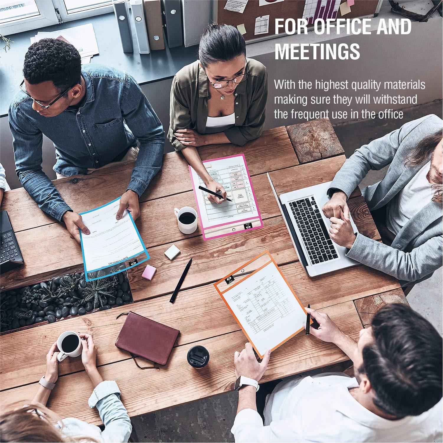 Dry Erase Pockets Reusable Sleeves 10x13 inch   50 Pack Dry Erase Pocket Sleeves Dry Erase Sleeves Classroom Pack Dry Erase Sheet Protectors Dry Erase Pouches Write and Wipe Pockets Erasable Pockets