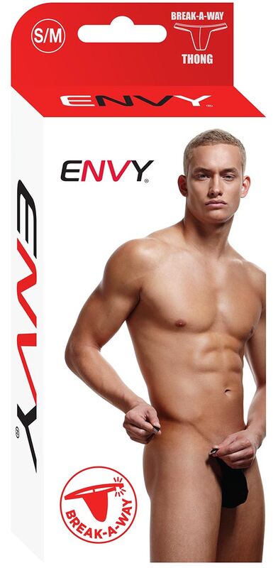 Envy Break-a-way Thong Black - S/m - Adult Products