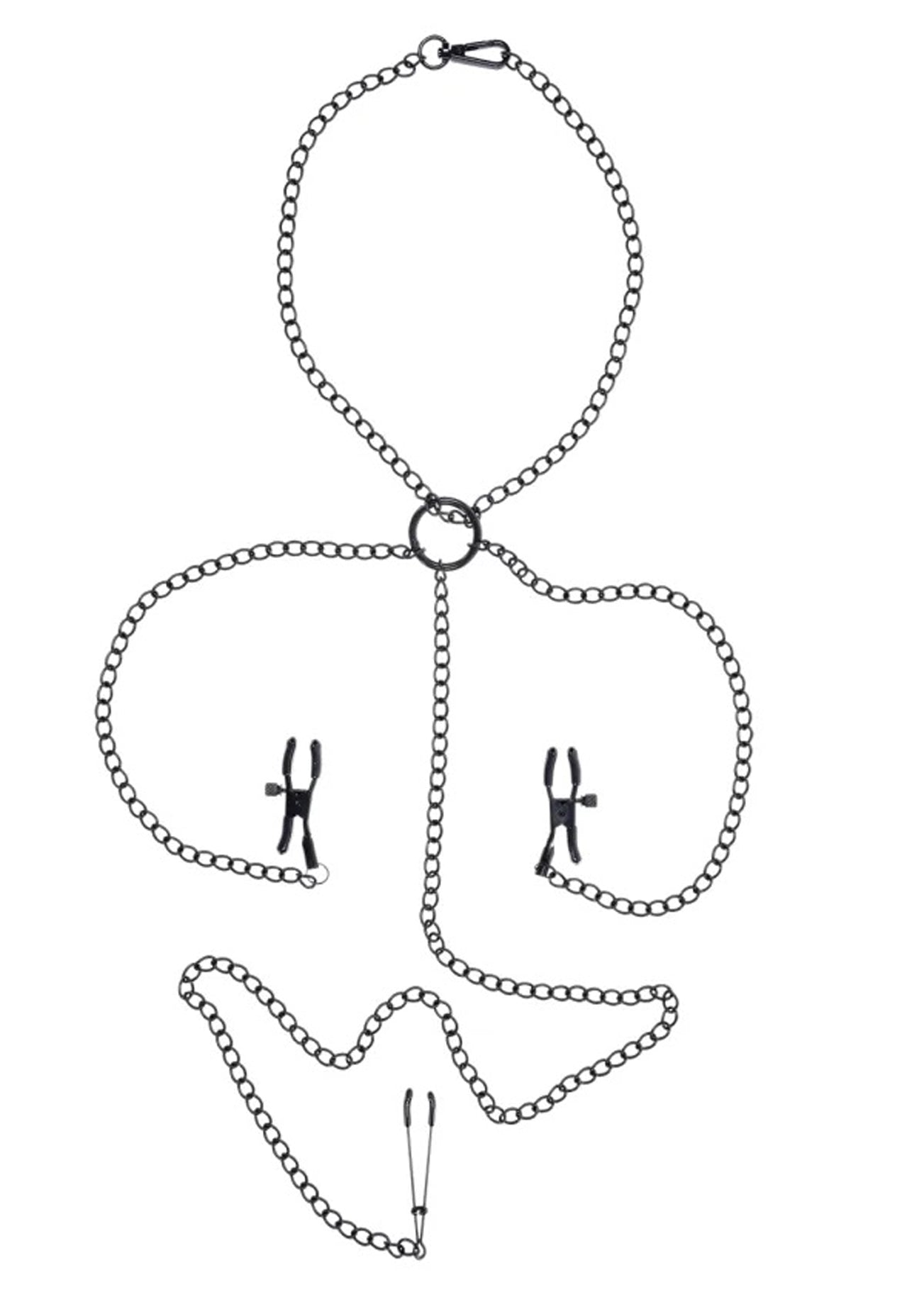 Saffron Nipple to Clit Set - Black - GreatEagleInc