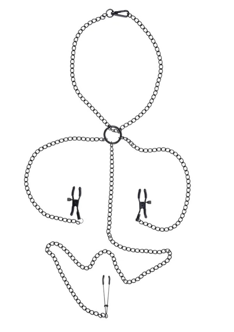 Saffron Nipple to Clit Set - Black - GreatEagleInc