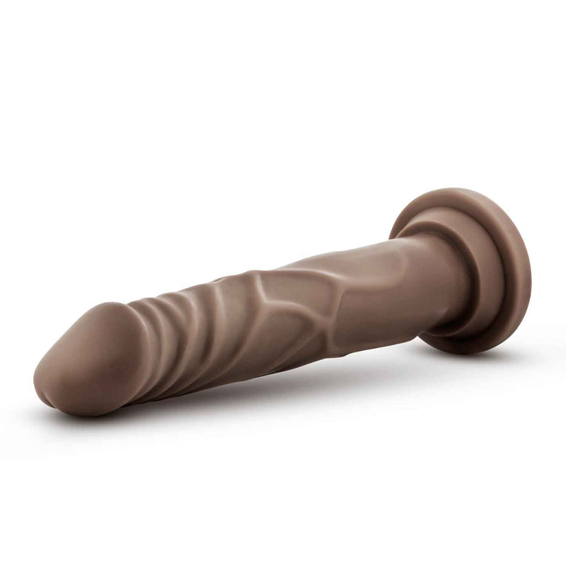 Dr. Skin Silicone - Dr. Carter - 7 Inch Dong With  Suction Cup - Chocolate - GreatEagleInc