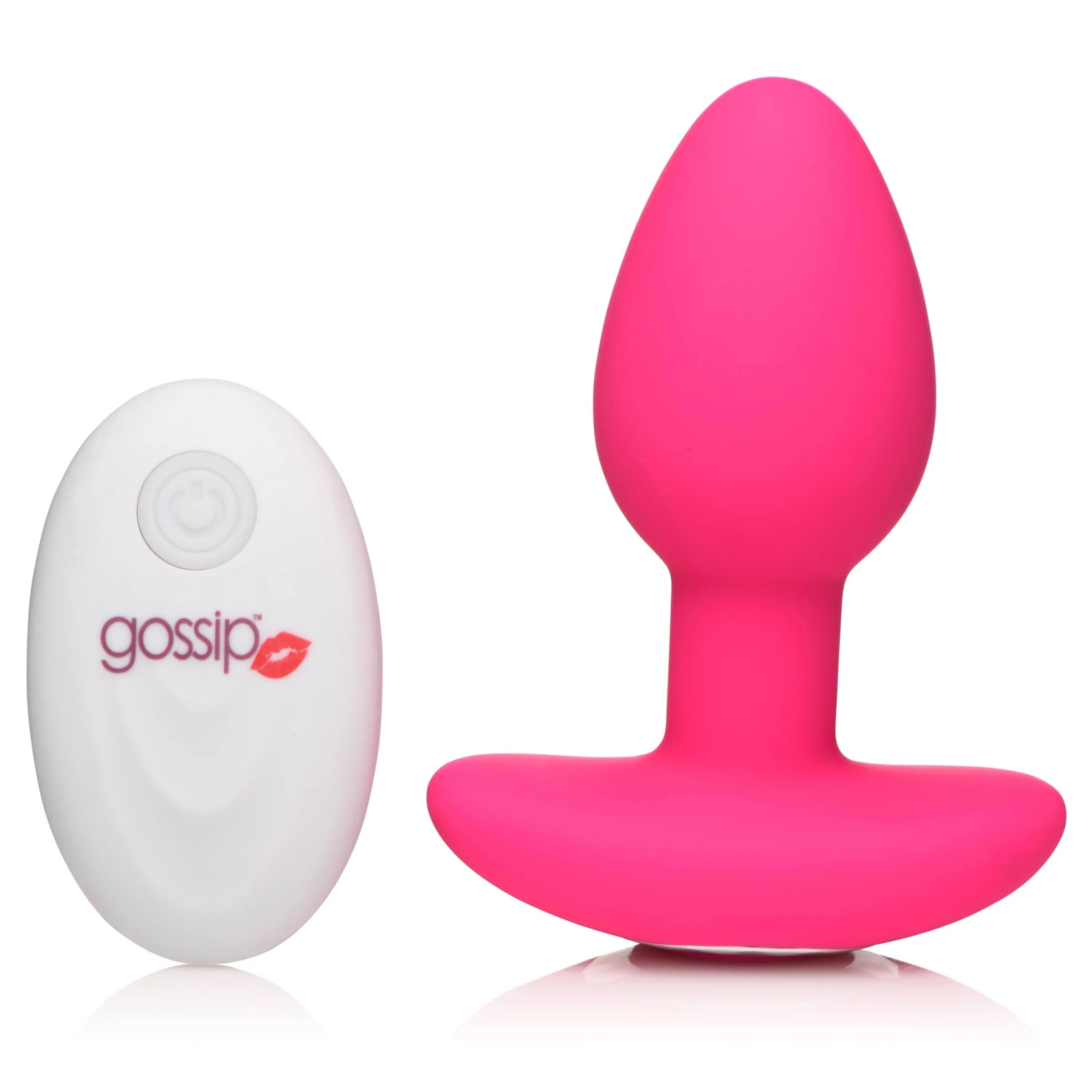 Gossip Pop Rocker 10x Vibrating Silicone Plug - Magenta - GreatEagleInc