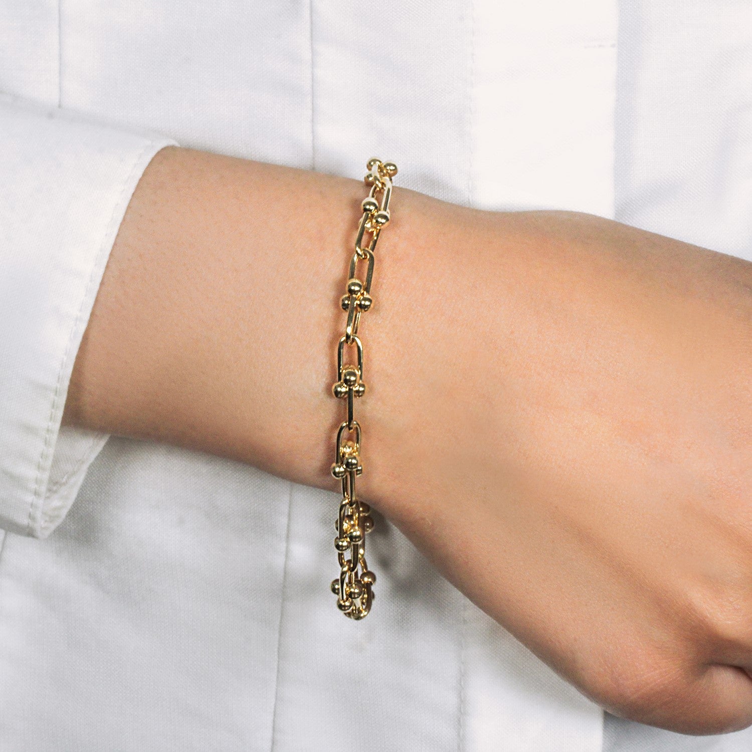 14k Yellow Gold 7 1/2 inch Jax Chain Bracelet - 7.5'' - Apparel & Accessories