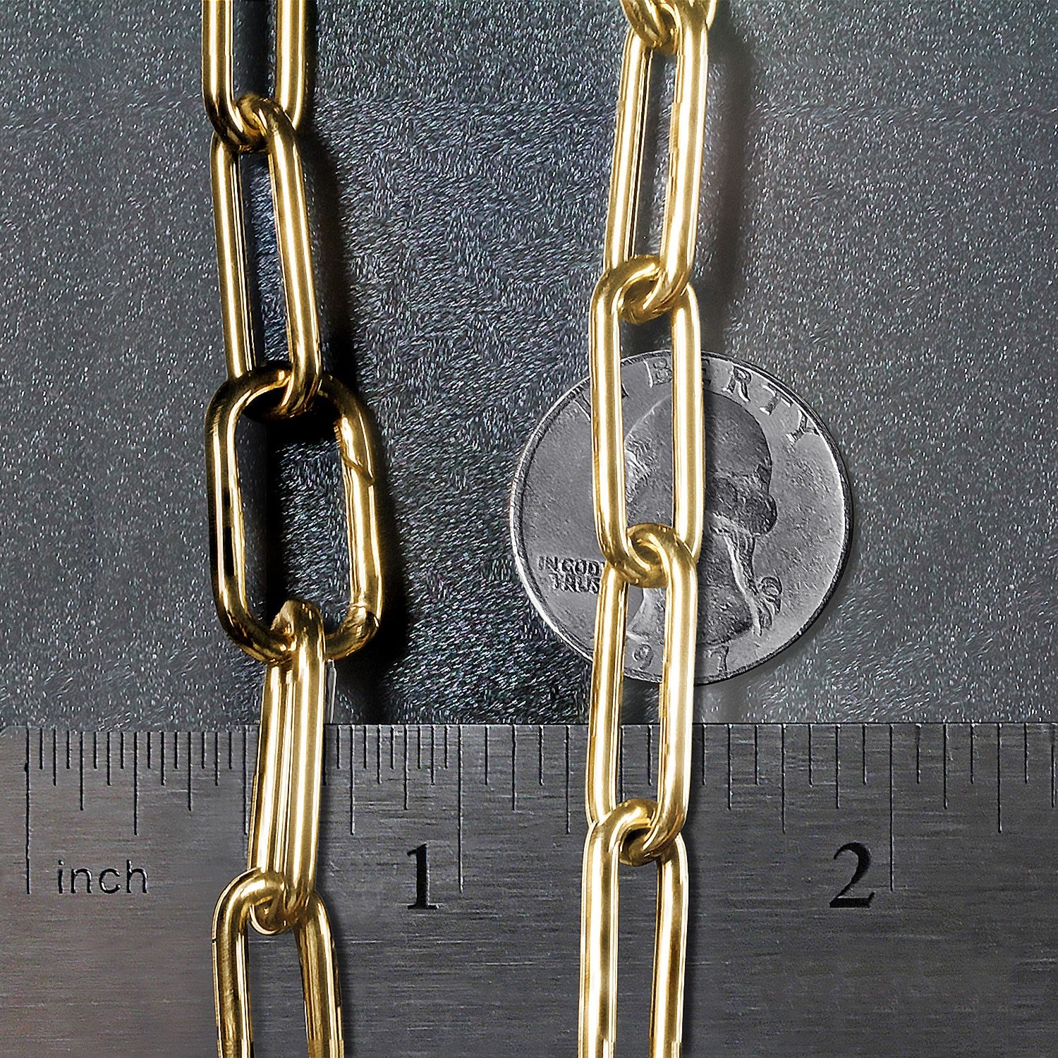 14k Yellow Gold Rounded Paperclip Chain Necklace - 18'' - Apparel & Accessories