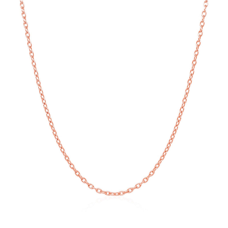 14k Rose Gold Round Cable Link Chain 1.5mm - 18'' - Apparel & Accessories