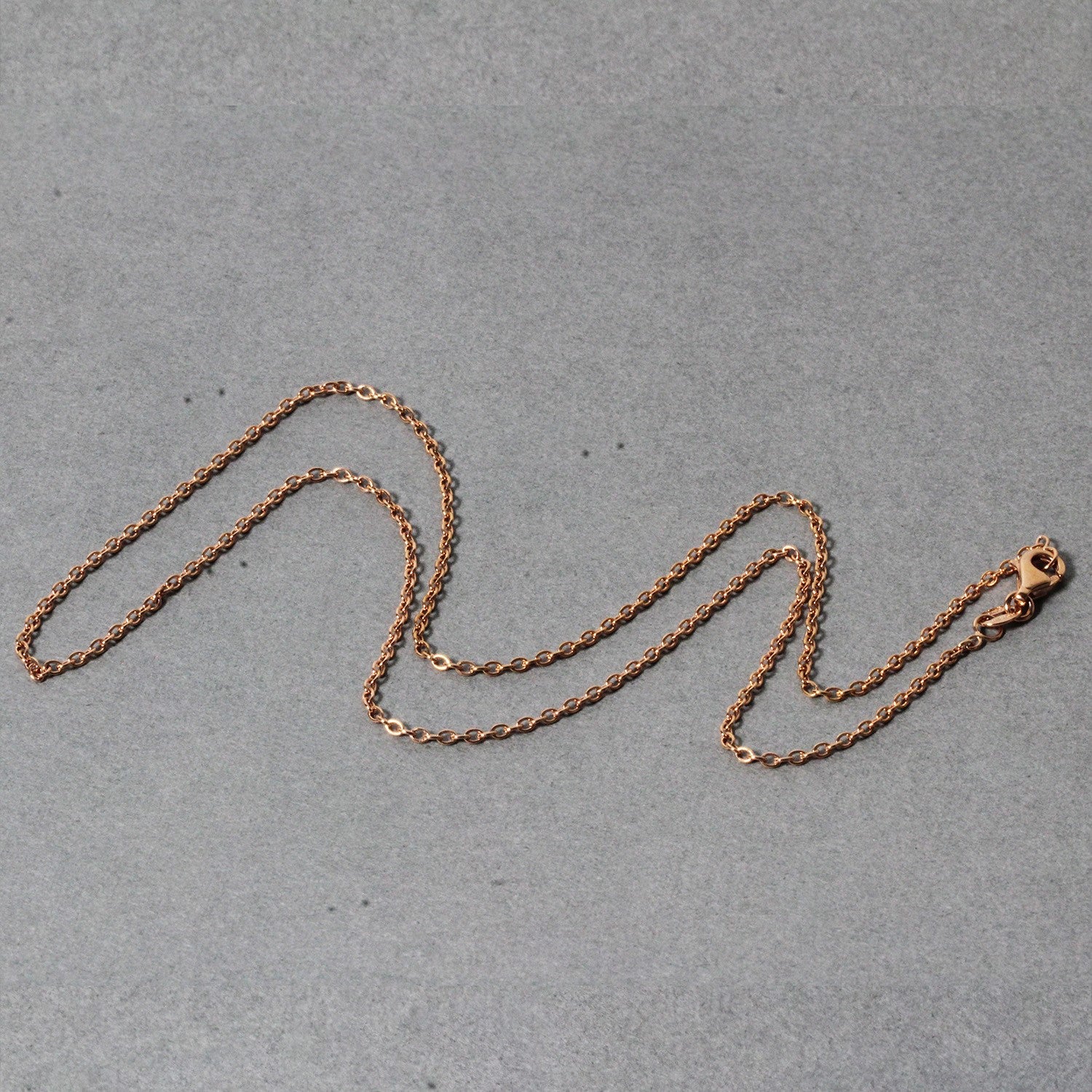 14k Rose Gold Round Cable Link Chain 1.5mm - 18'' - Apparel & Accessories