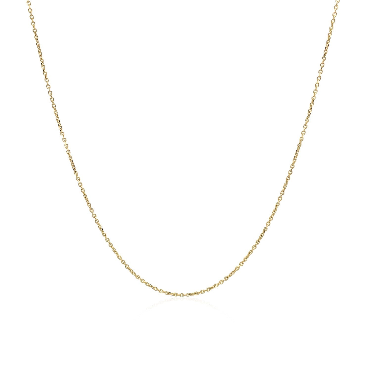 10k Yellow Gold Cable Link Chain 0.5mm - 18'' - Apparel & Accessories