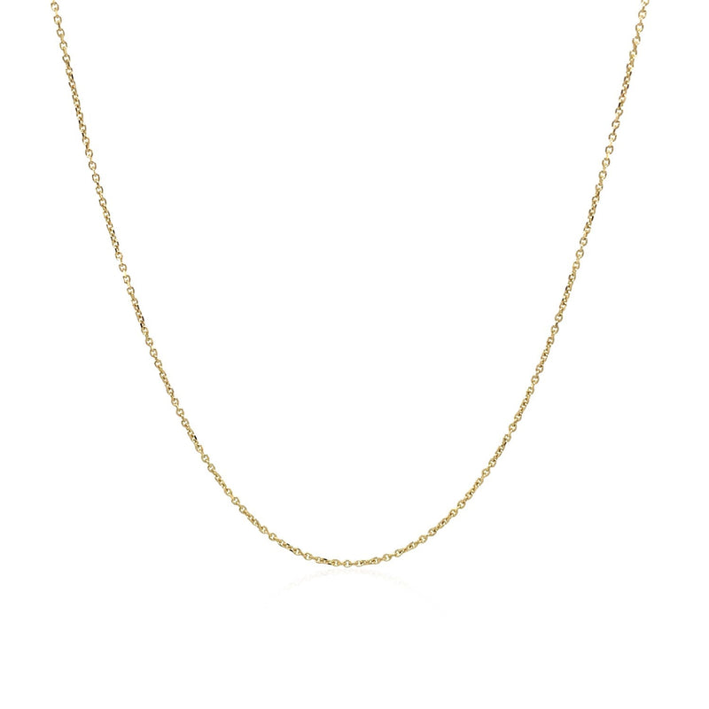 10k Yellow Gold Cable Link Chain 0.5mm - 18'' - Apparel & Accessories