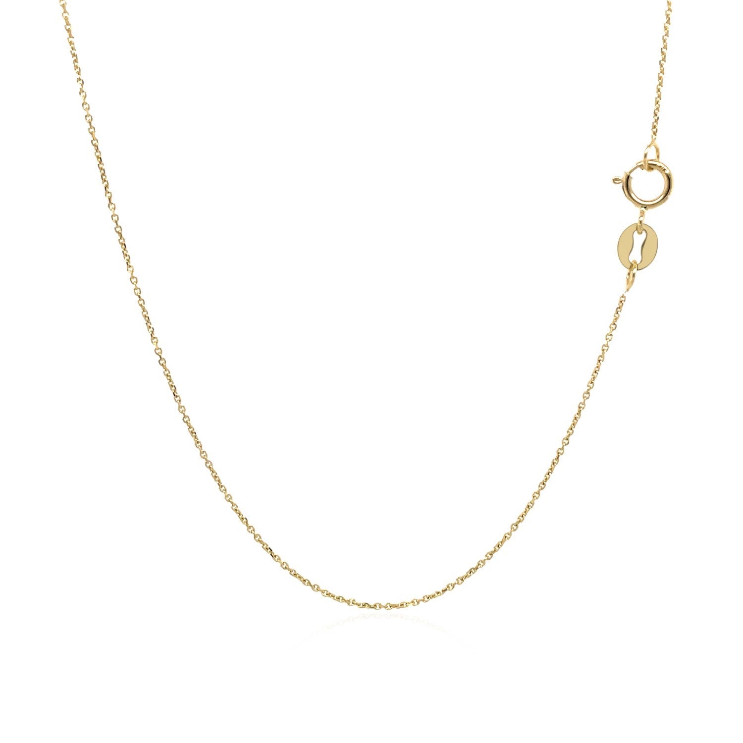 10k Yellow Gold Cable Link Chain 0.5mm - 18'' - Apparel & Accessories