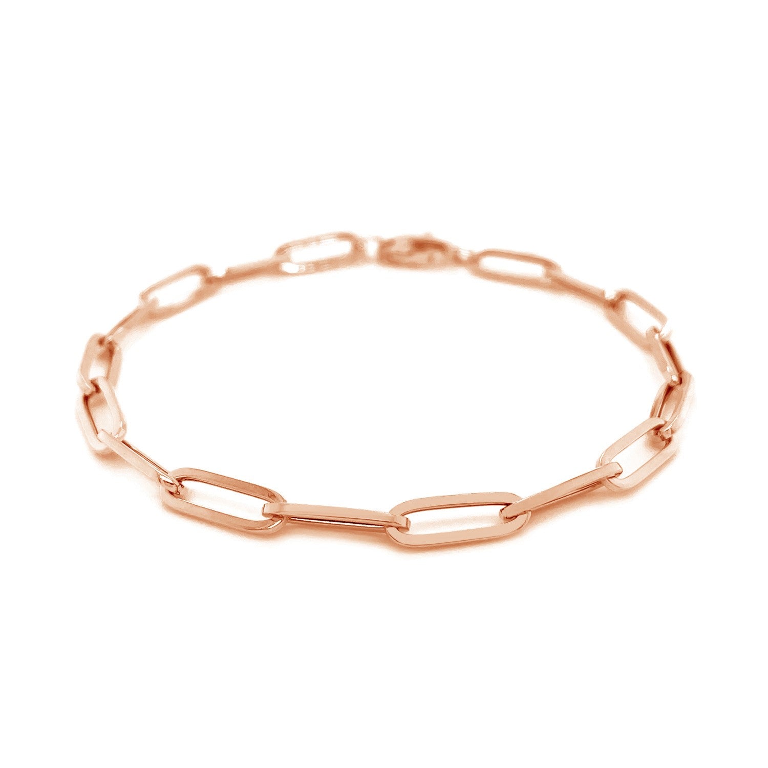 14K Rose Gold Bold Paperclip Chain Bracelet - 7.5'' - Apparel & Accessories