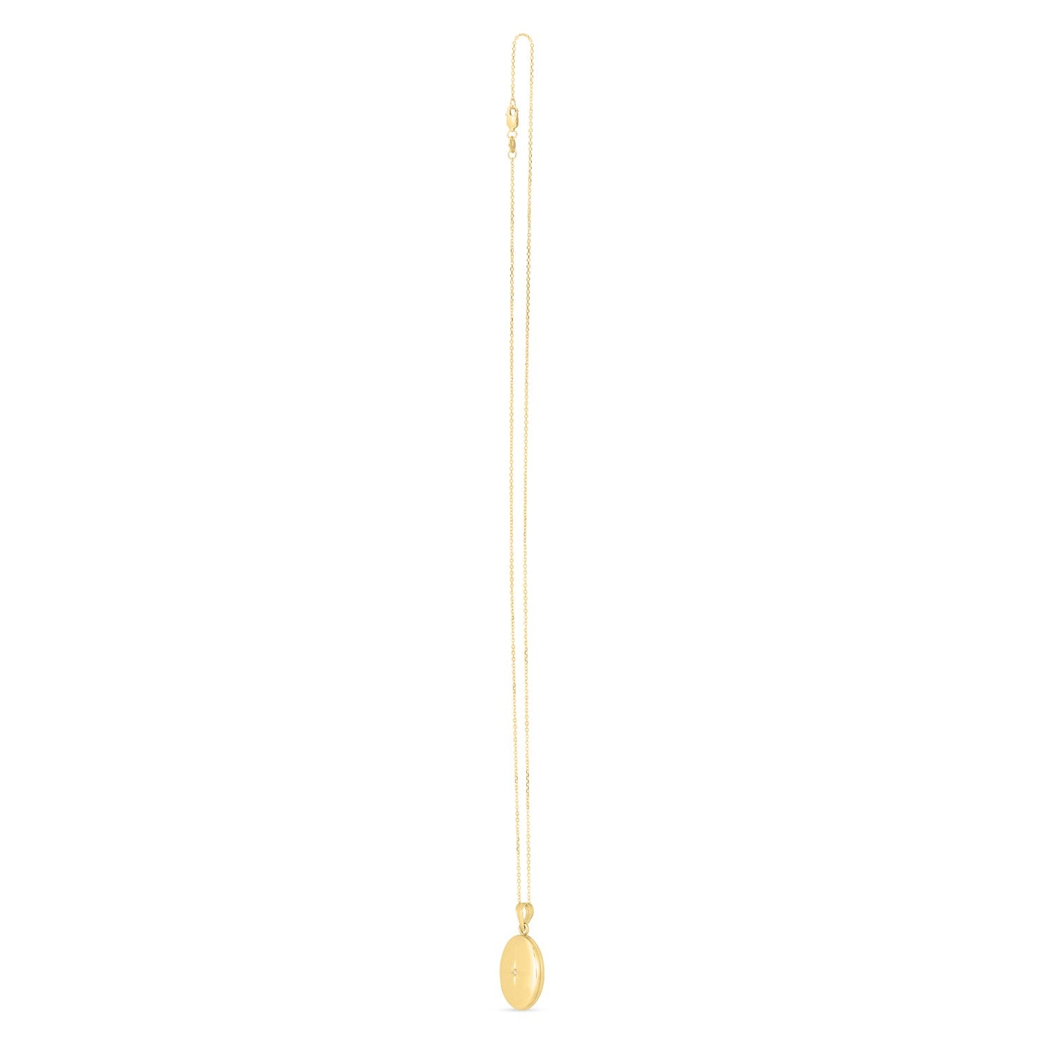 14k Yellow Gold Oval North Star Locket Necklace - 18'' - Apparel & Accessories