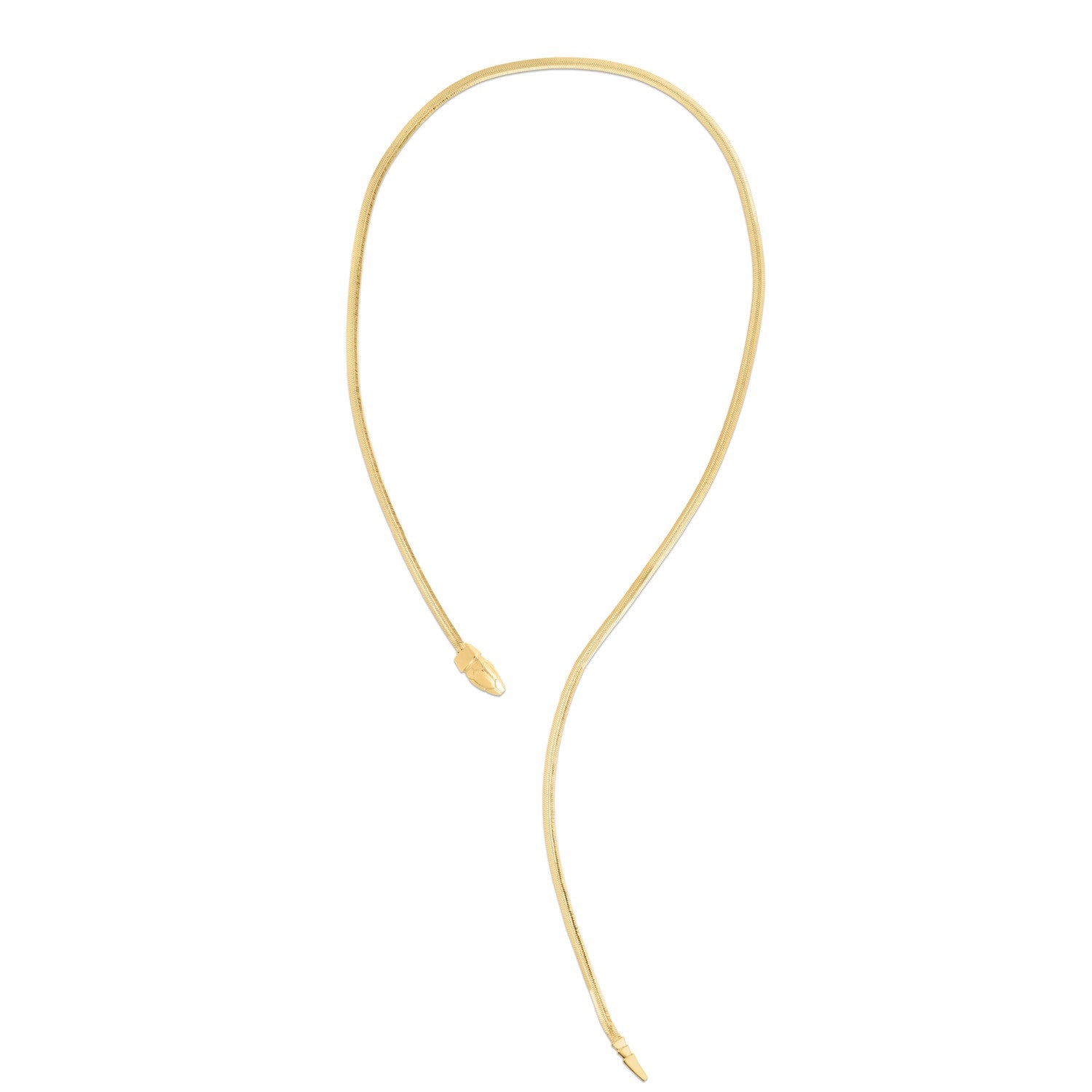 14k Yellow Gold Serpent Necklace - 18'' - Apparel & Accessories