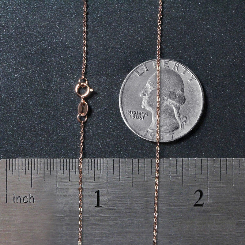 14k Rose Gold Polished Mini Heart Necklace - 18'' - Apparel & Accessories
