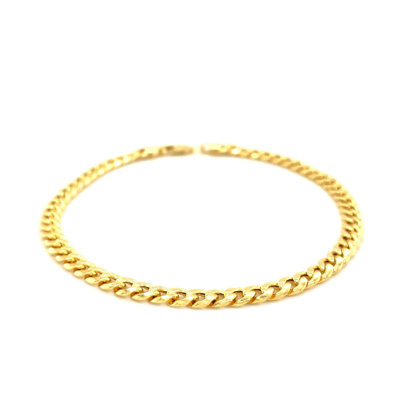 4.5mm 10k Yellow Gold Miami Cuban Semi Solid Bracelet - 8.5'' - Apparel & Accessories