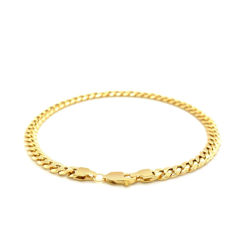4.5mm 10k Yellow Gold Miami Cuban Semi Solid Bracelet - 8.5'' - Apparel & Accessories