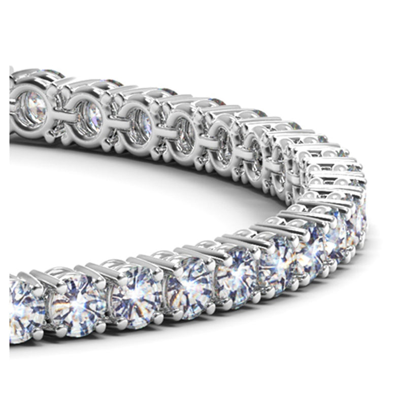 Lab Grown Round Diamond Tennis Bracelet in 14k White Gold (10 cctw F/G  VS2/SI1) - 7'' - Apparel & Accessories