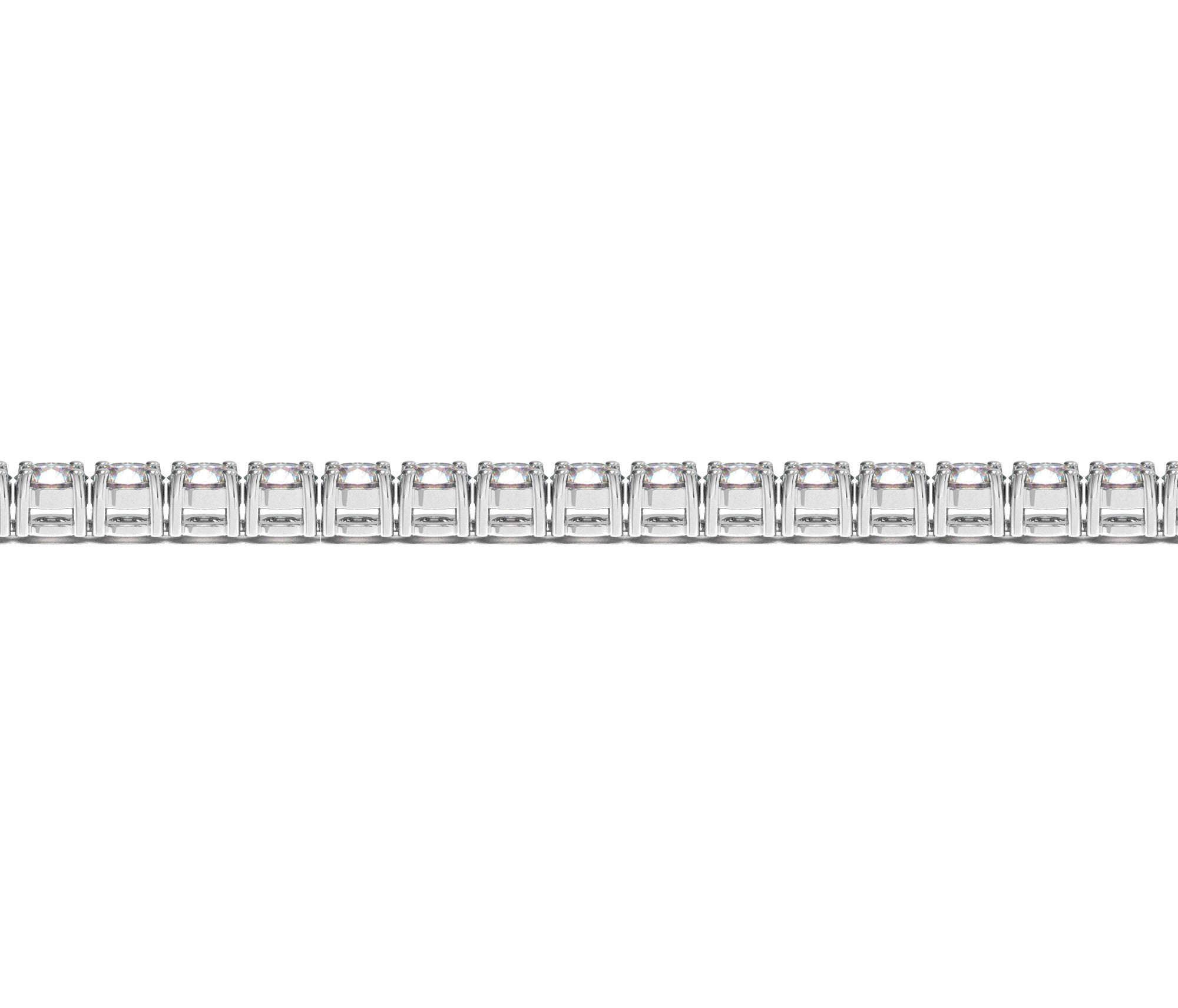 Lab Grown Round Diamond Tennis Bracelet in 14k White Gold (10 cctw F/G  VS2/SI1) - 7'' - Apparel & Accessories