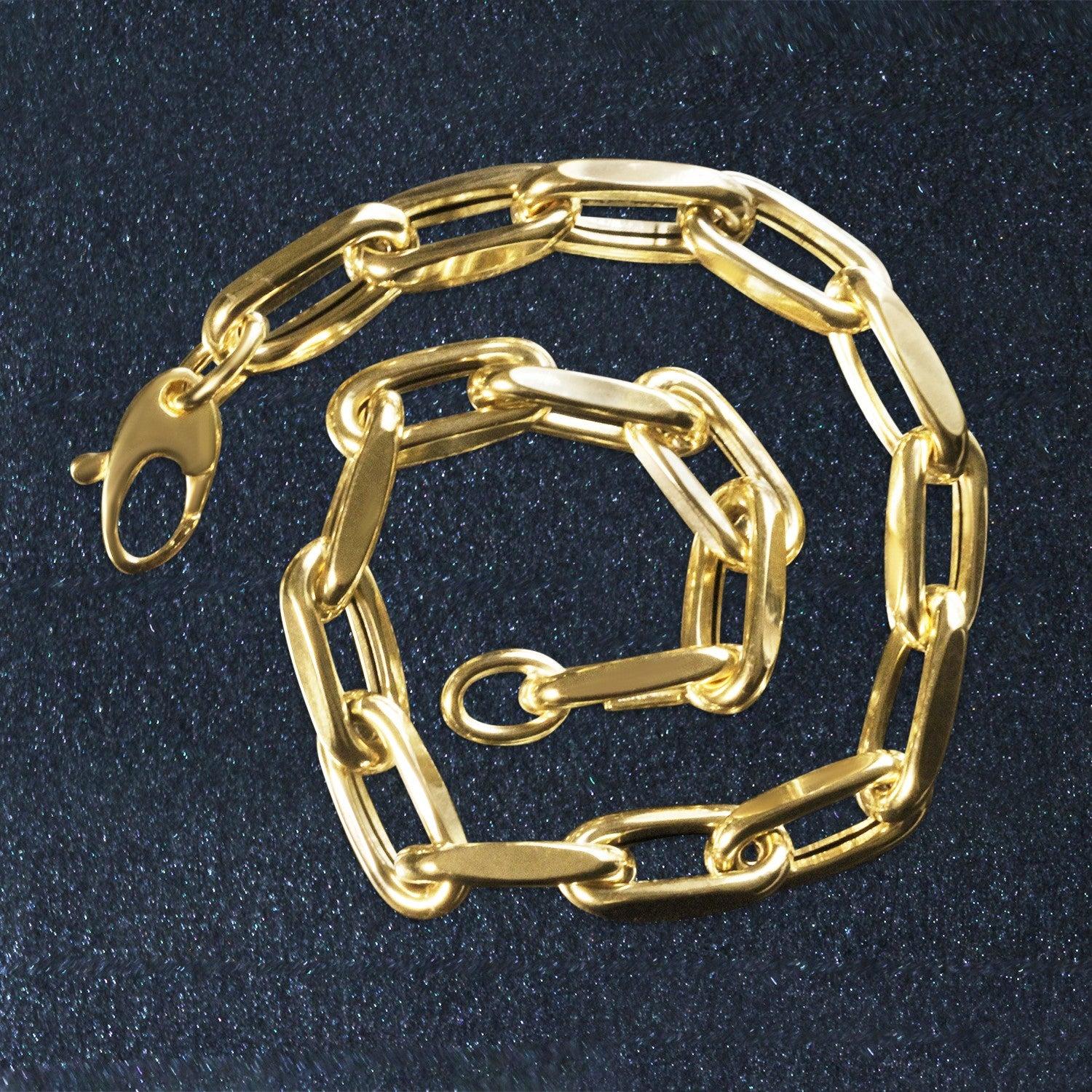 14k Yellow Gold French Cable Link Bracelet (6mm) - 7.5'' - Apparel & Accessories