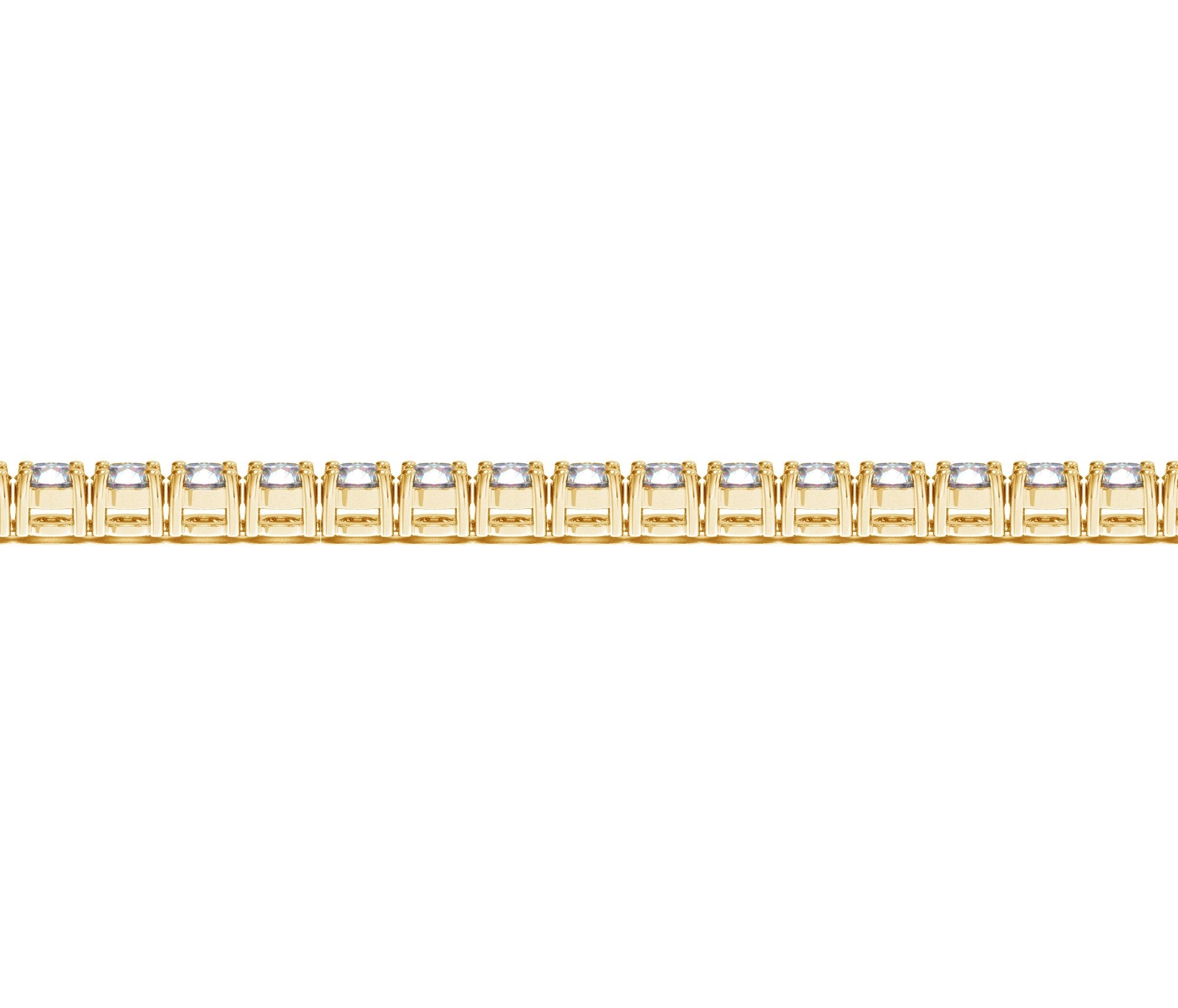 Lab Grown Round Diamond Tennis Bracelet in 14k Yellow Gold (10 cctw F/G  VS2/SI1) - 7'' - Apparel & Accessories