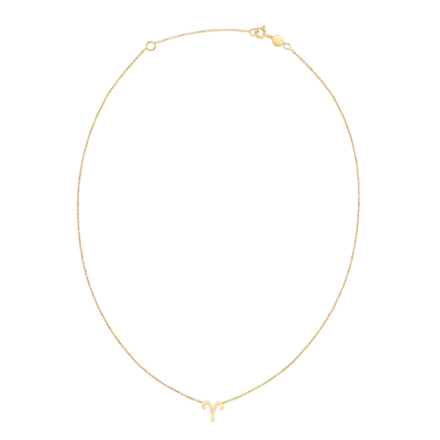 14K Yellow Gold Aries Necklace - 18'' - Apparel & Accessories