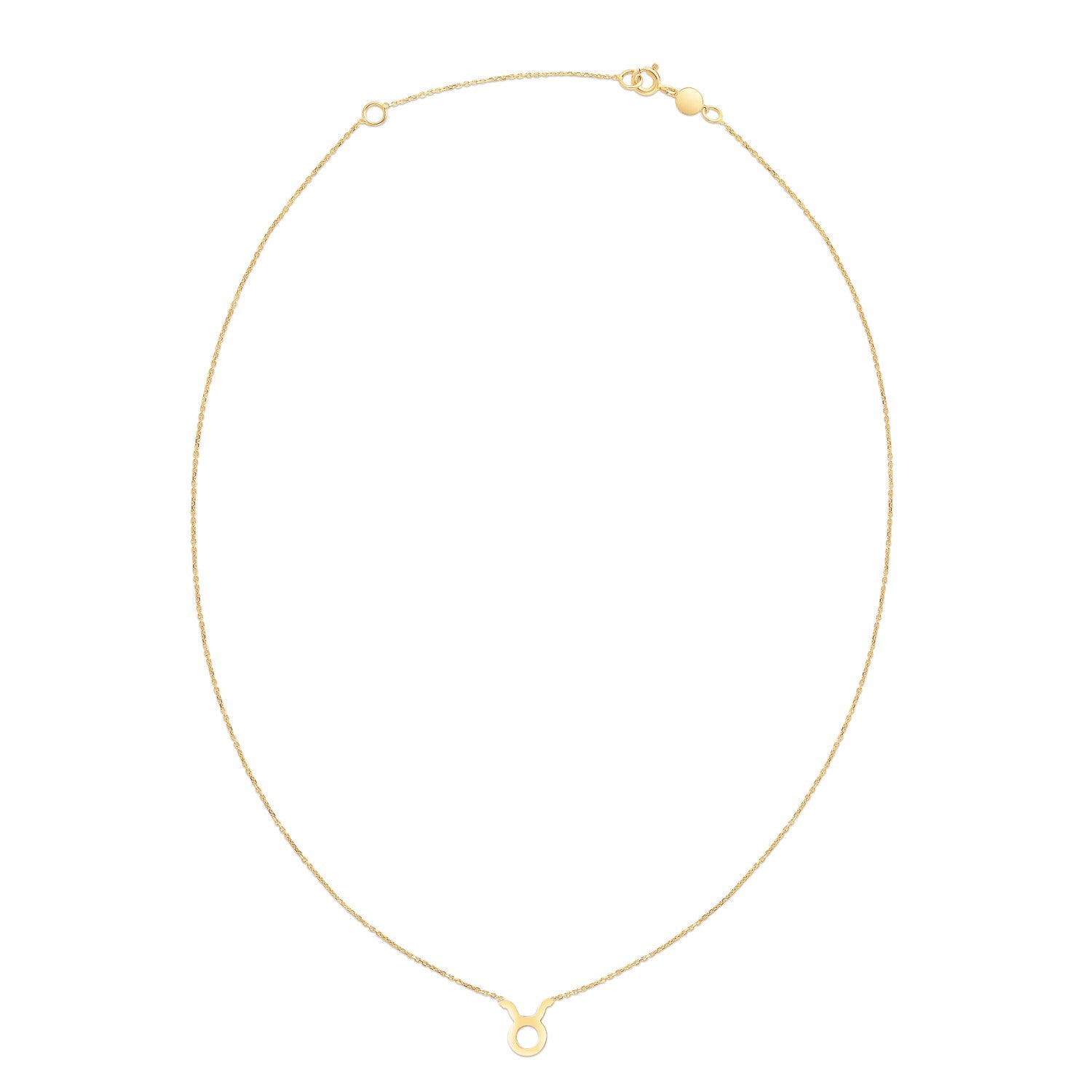 14K Yellow Gold Taurus Necklace - 18'' - Apparel & Accessories