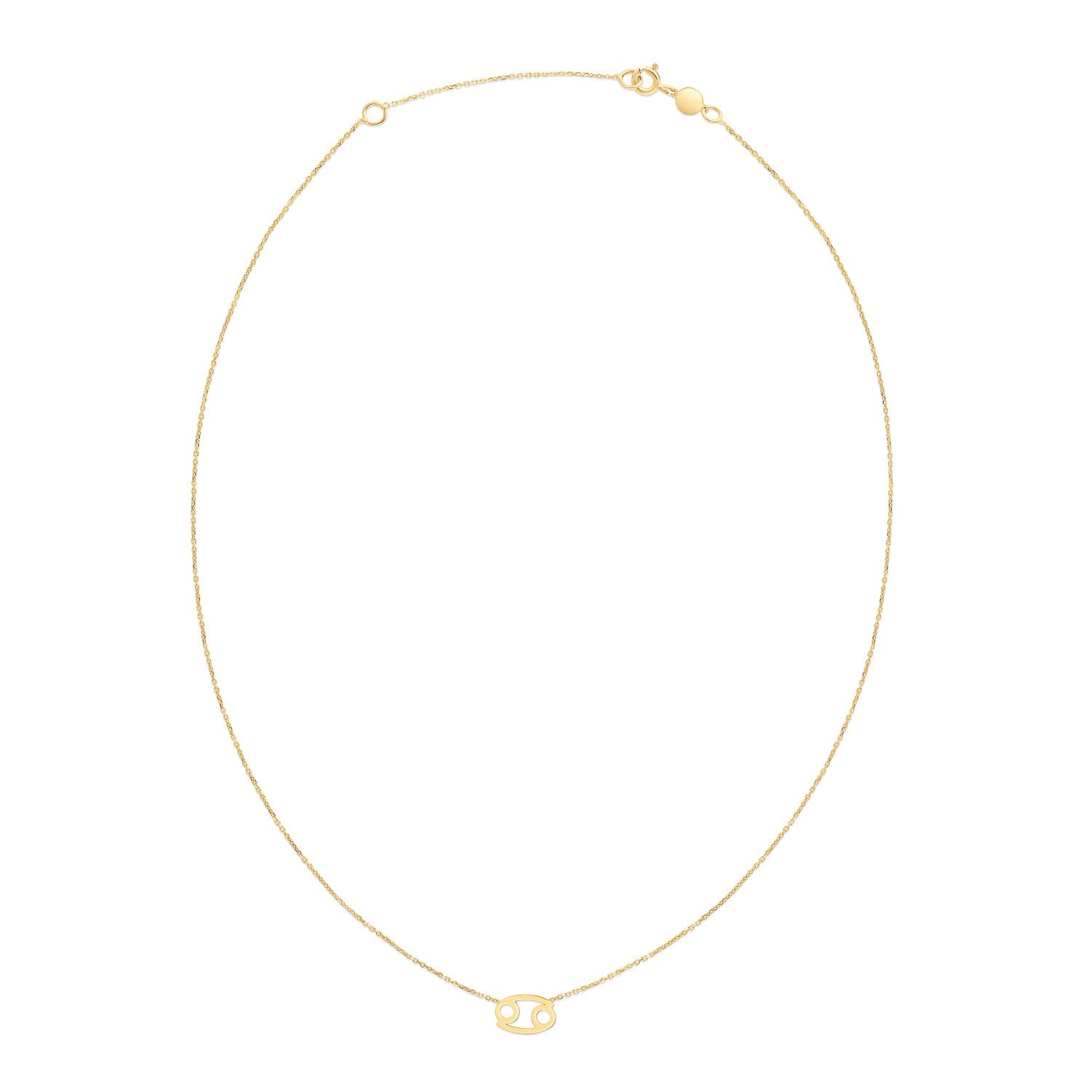 14K Yellow Gold Cancer Necklace - 18'' - Apparel & Accessories