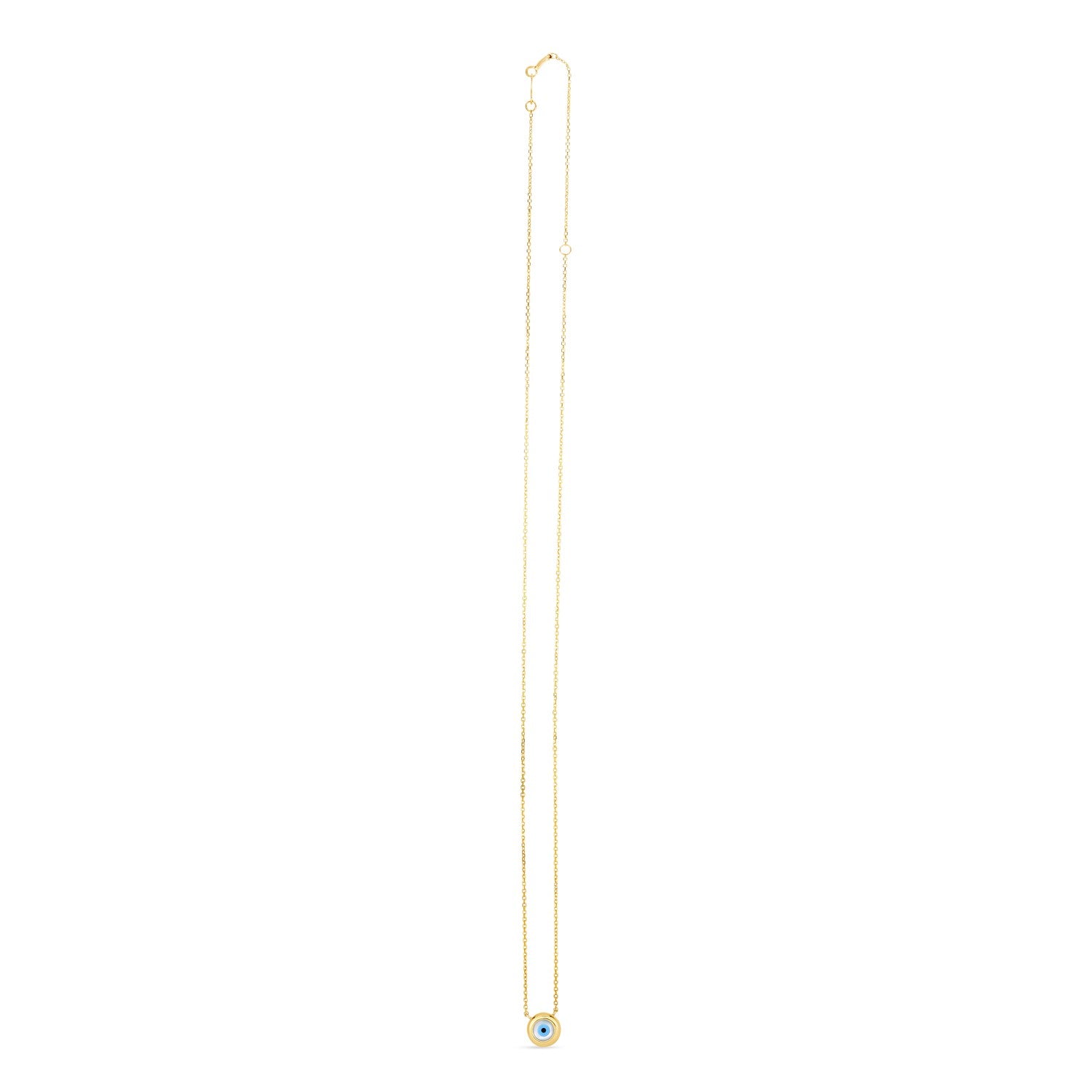 14k Yellow Gold MOP Evil Eye Necklace - 18'' - Apparel & Accessories