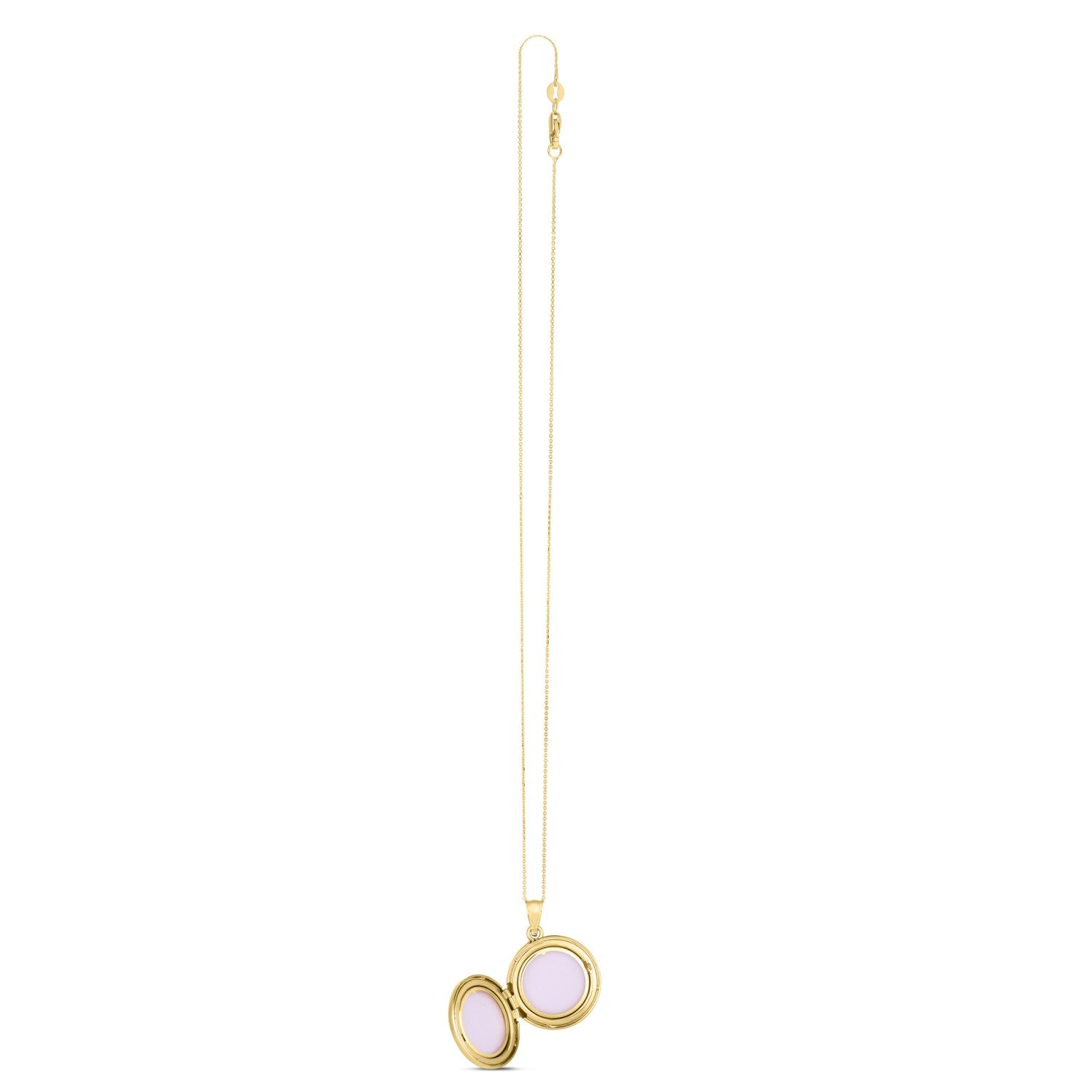 14k Yellow Gold Round North Star Locket Necklace - 18'' - Apparel & Accessories