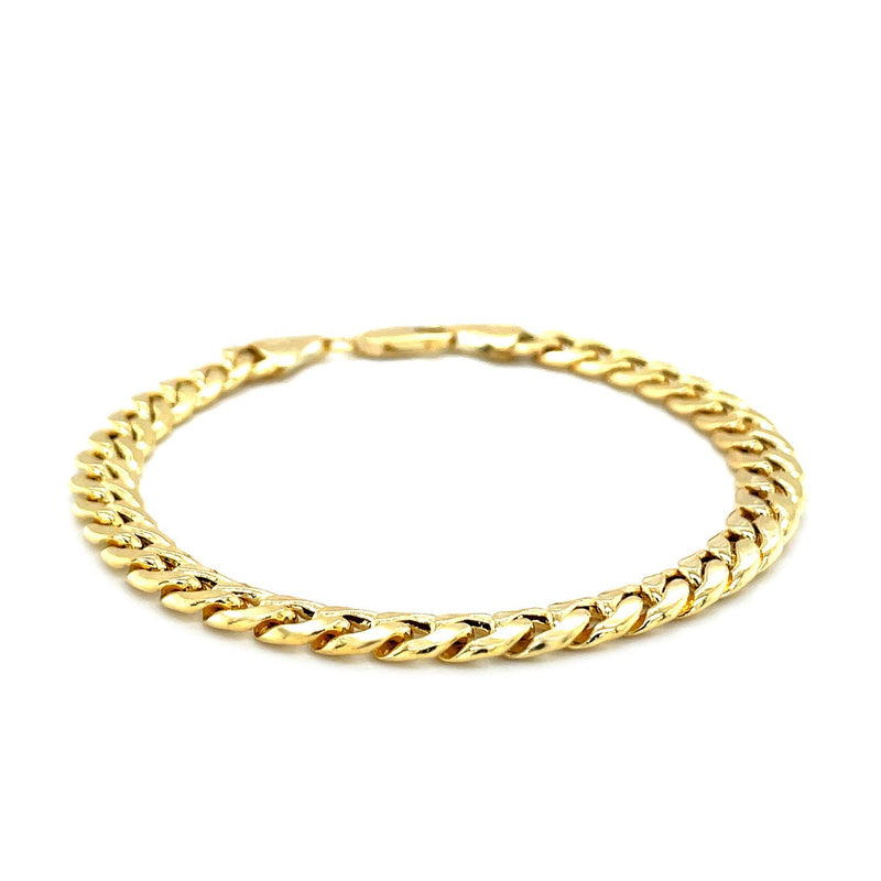 6.6mm 10k Yellow Gold Semi Solid Miami Cuban Bracelet - 8.5'' - Apparel & Accessories